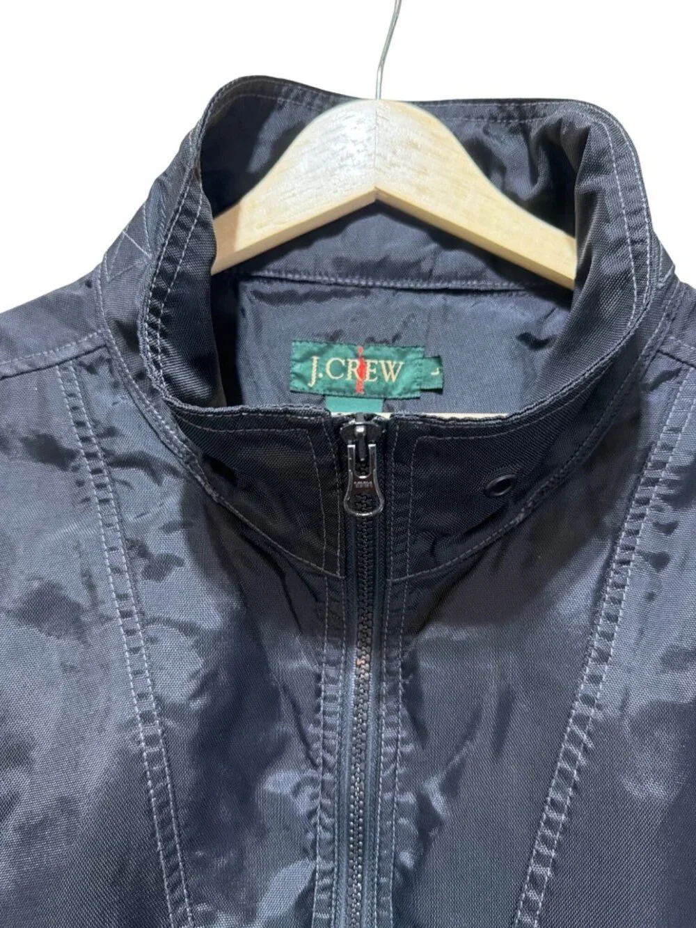 J. Crew Vintage 90's Navy Anorak Oarsman Half Zip Windbreaker